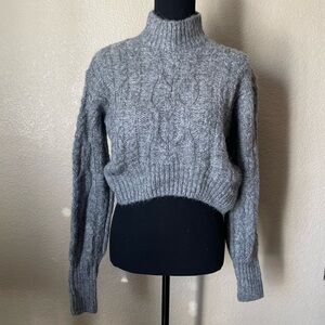 Warm crop top sweater